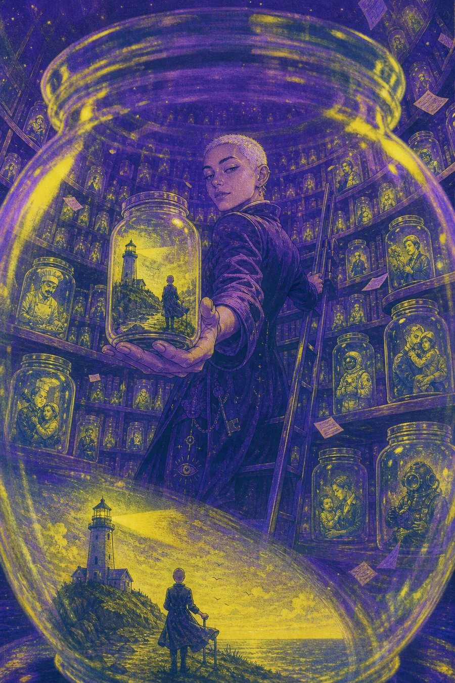 The Archive of Almosts, an original surreal fantasy comic cover