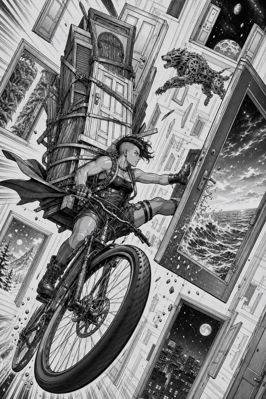 Every Door Is Wednesday, an original portal manga comic cover