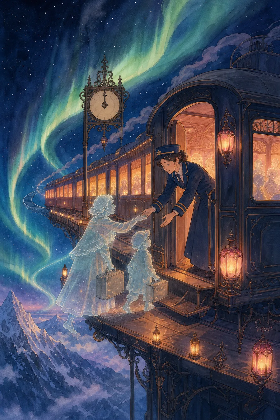 Last Train for Ghosts, an original gentle supernatural comic cover